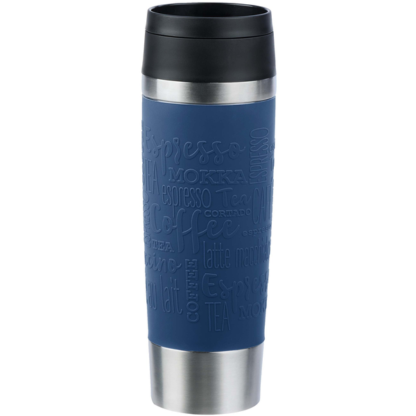 EMSA Travel Mug Classic N2022100 туристическа чаша с дръжка 500 мл Черен, Син, Неръждаема стомана Неръждаема стомана