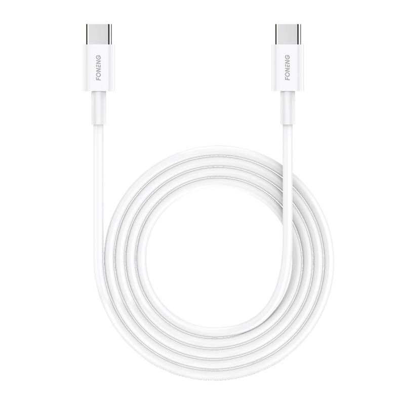 Foneng X55 USB-C - USB-C töltőkábel 2m fehér (6970462515623) (6970462515623)