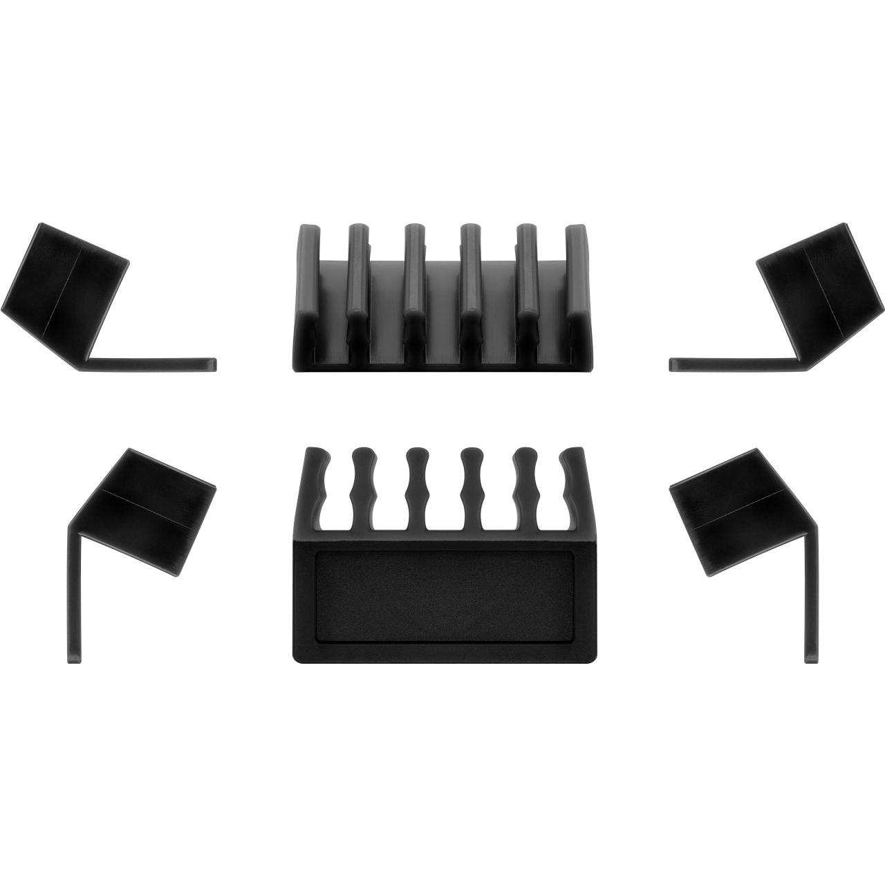 Goobay 5-utas kábelrendező 2db - Fekete (70433)