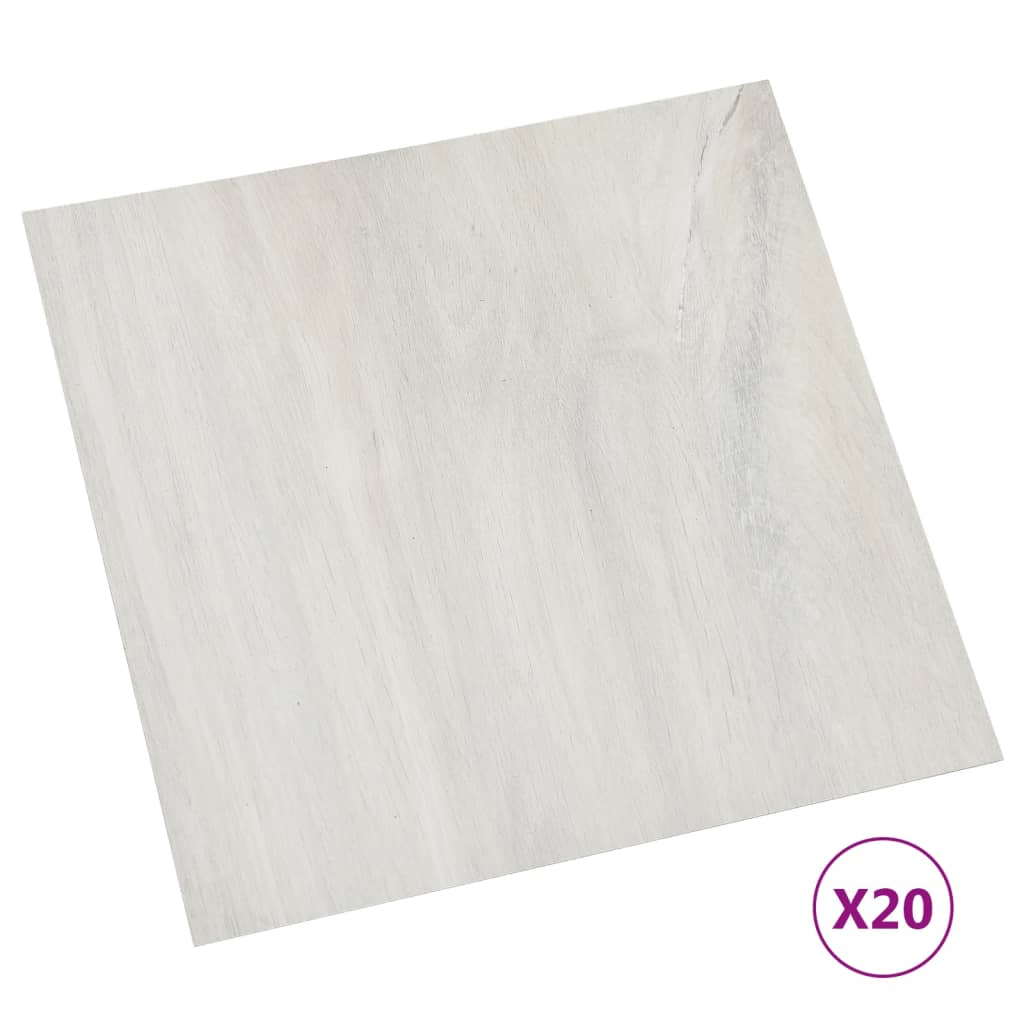 20 db krémszínű öntapadó PVC padlólap 1,86 m² (330147)