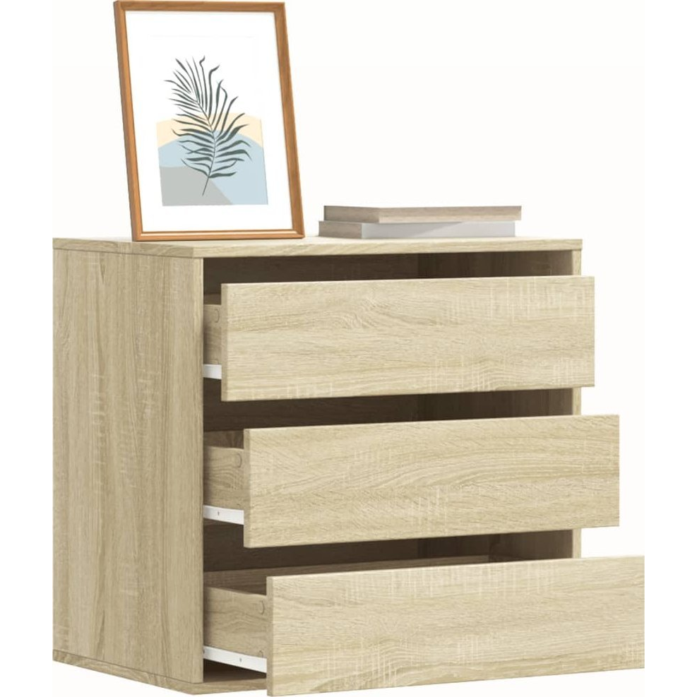 sonoma tölgy színű szerelt fa fiókos sarokszekrény 60x41x58 cm (852845)