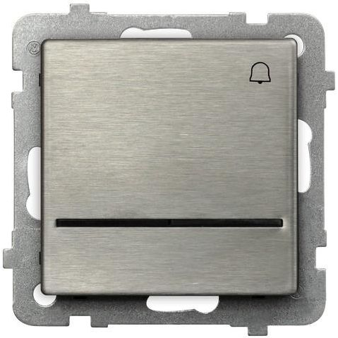  Ospel Przycisk dzwonek Sonata 10AX IP20 z podświetleniem stali inox (ŁP-6RMS/m/37)
