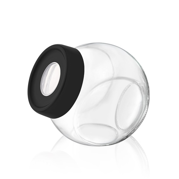 IRIS C-00225 Ring billenthető üveg tároló 750ml, fekete, elfántcsont vagy szürke színű (C-00225)