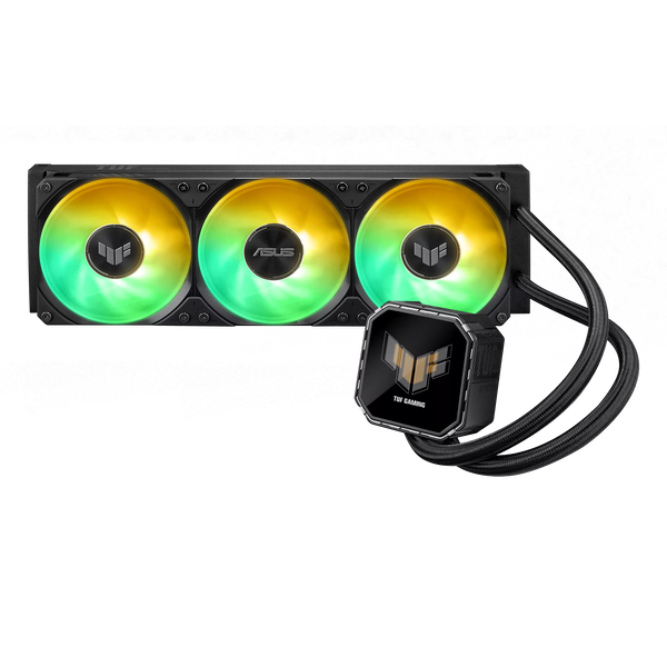 ASUS TUF Gaming LC III 360 ARGB LCD Кутия на компютър Течен охладител "всичко в едно". 12 см Черен