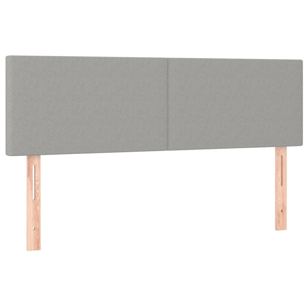 2 db világosszürke szövet fejtámla 72 x 5 x 78/88 cm (345784)