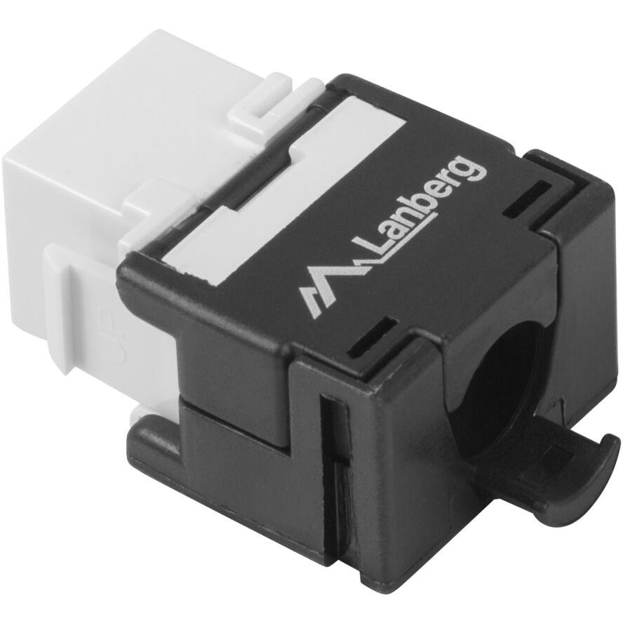 Lanberg KSUA-2000 Cat6A UTP 180°-os szerszám nélkül szerelhető árnyékolatlan RJ45 Keystone jack (KSUA-2000)