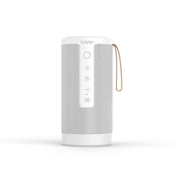 Портативна колонка Savio, Bluetooth, Бял / Сив цвят
