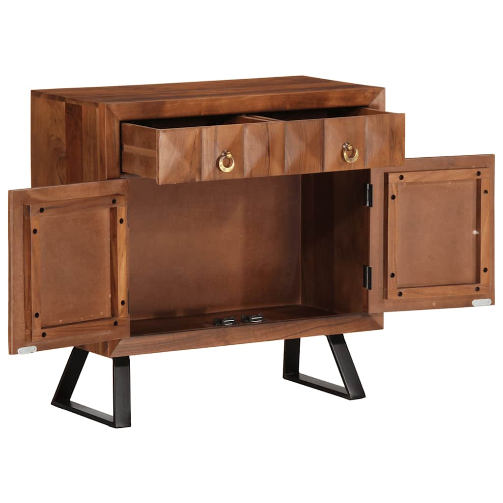 fiókos szekrény mézbarna 70x35x70 cm tömörfa akácfa (358185)