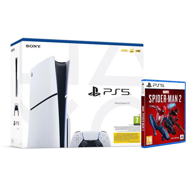 Sony PlayStation 5 (modellcsoport – slim) konzol + Marvels Spider-Man 2