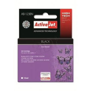 ActiveJet (Brother LC123Bk, LC121Bk) Tintapatron Fekete (EXPACJABR0038)
