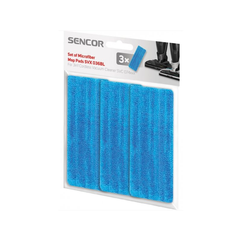 Sencor SVX 036BL Mop készlet SVC 074x gőzmophoz (3db / csomag) (SVX 036BL)