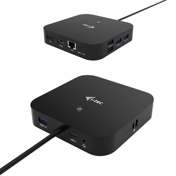 i-tec C31HDMIDPDOCKPD dockingstation Ledningsført USB 3.2 Gen 1 (3.1 Gen 1) Type-C Sort