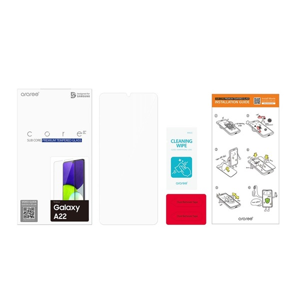 Designed for SAMSUNG képernyővédő üveg (0.33mm, 9H, NEM íves) ÁTLÁTSZÓ Samsung Galaxy A22 4G (SM-A225) (GP-TTA225KDATW)