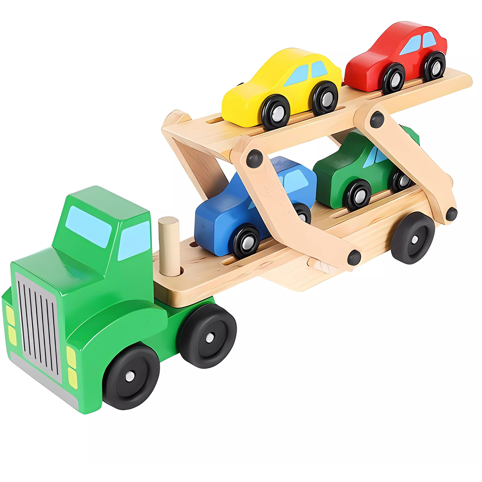 KRUZZEL 22698 Tractor with trailer for transporting cars 32 cm (00022698)