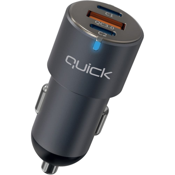 Quick QC-420 Car Charger with USB / 2x USB-C 60W