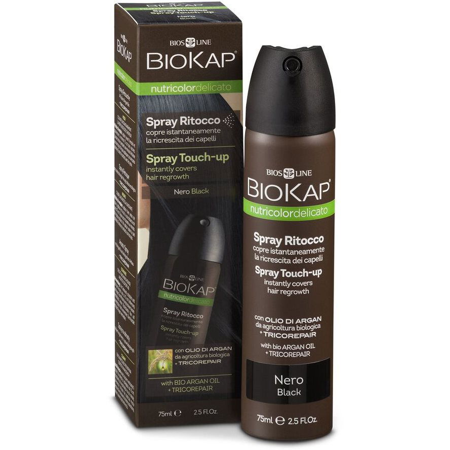 BIOKAP Nutricolor Delicato Spray Touch Up Black 75 ml (8030243011701)