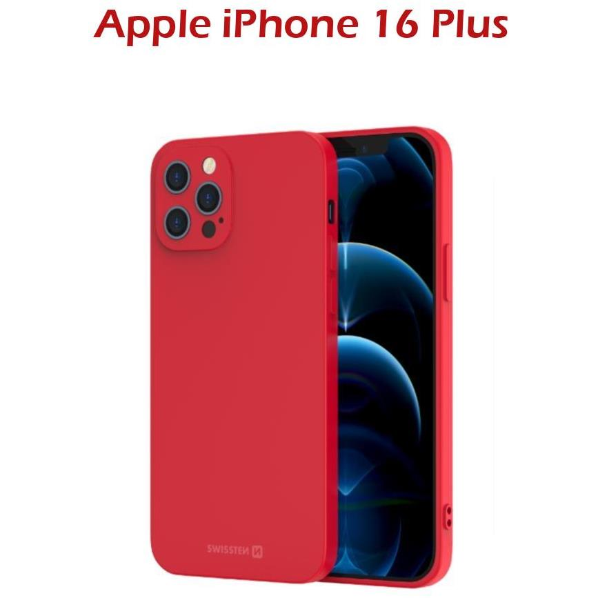 Swissten Soft Joy Apple iPhone 16 Plus piros tok (34500386)