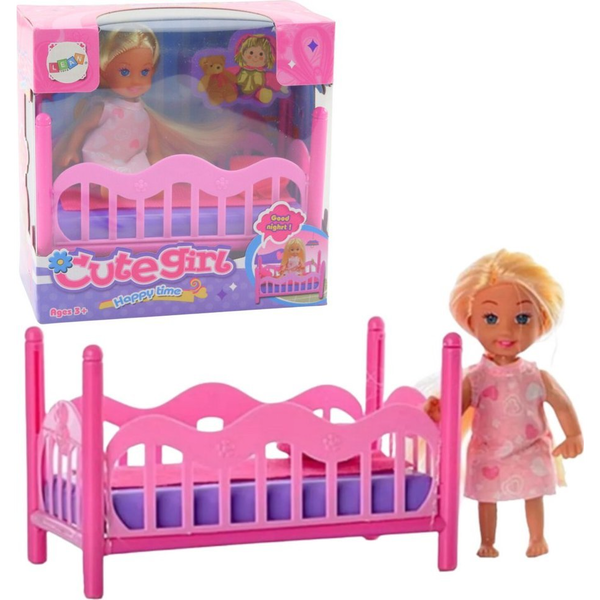 Mini Baba Pizsamában, Rózsaszín Ágyban 24839
