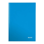 Офис тефтер Leitz Wow, A4, 80 листа, Ламинирани картонени корици, Редове, Метално син