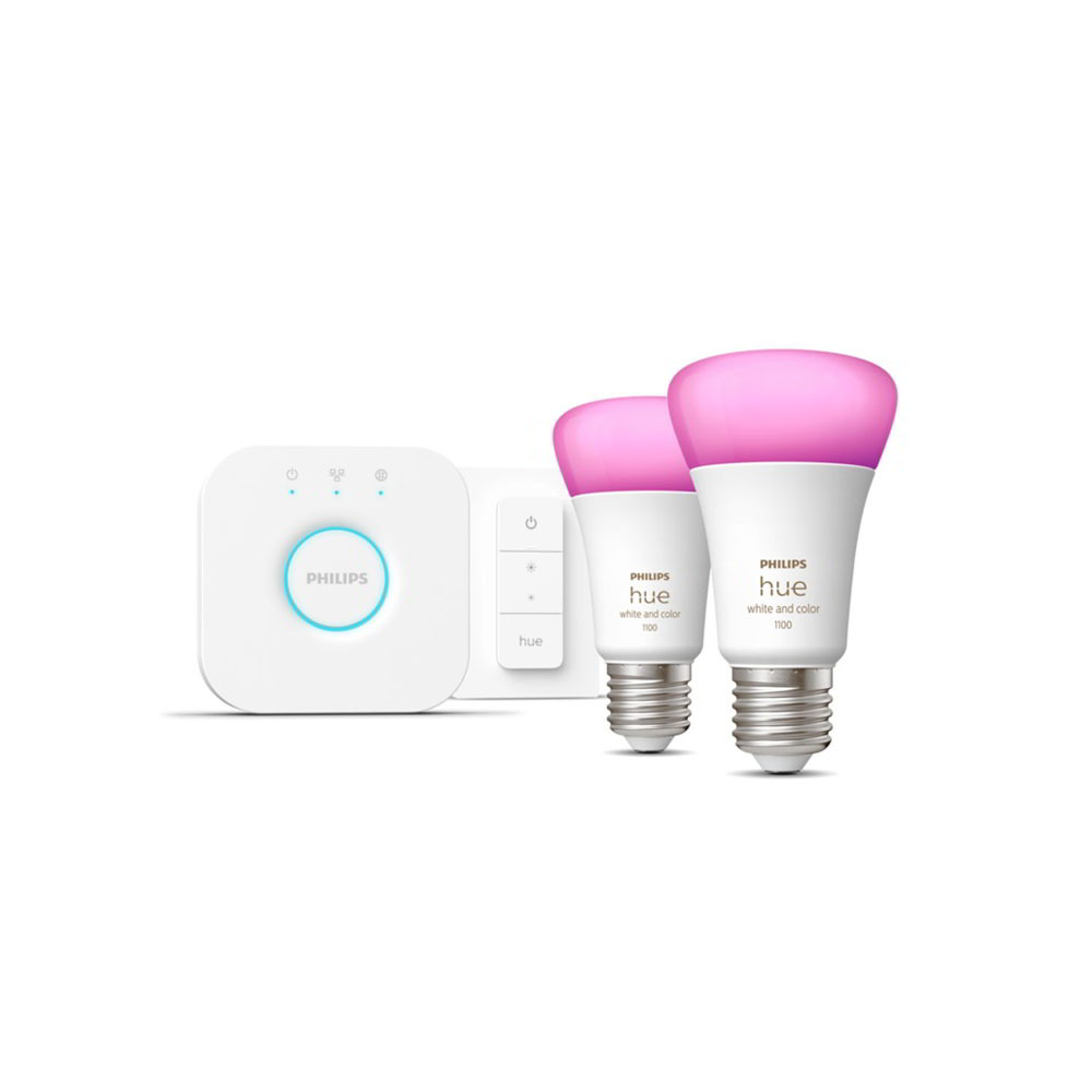 Philips Hue White and colour ambience 8719514291379 intelligens fényerő szabályozás Intelligens világítás készlet Bluetooth/Zigbee Fehér 11 W (929002468805)
