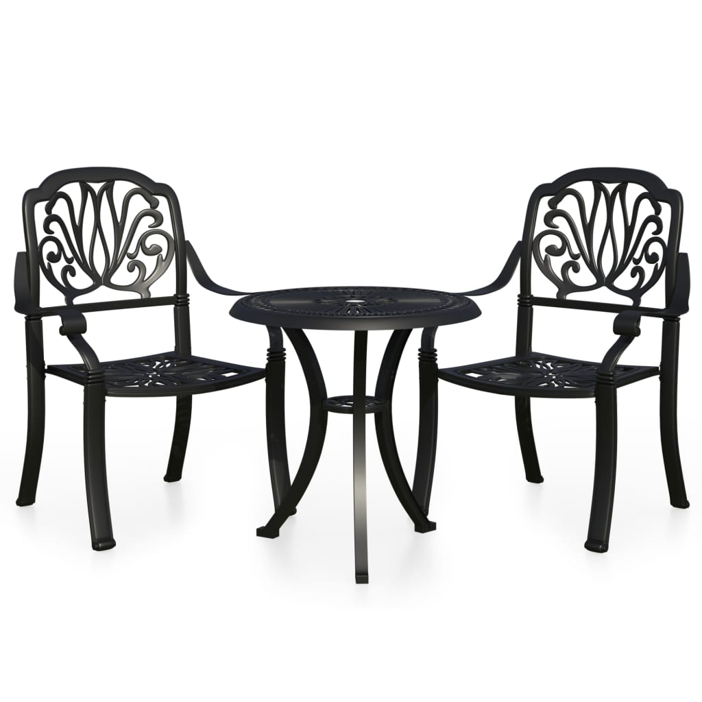 3 részes fekete öntött alumínium bisztrószett (3070566)