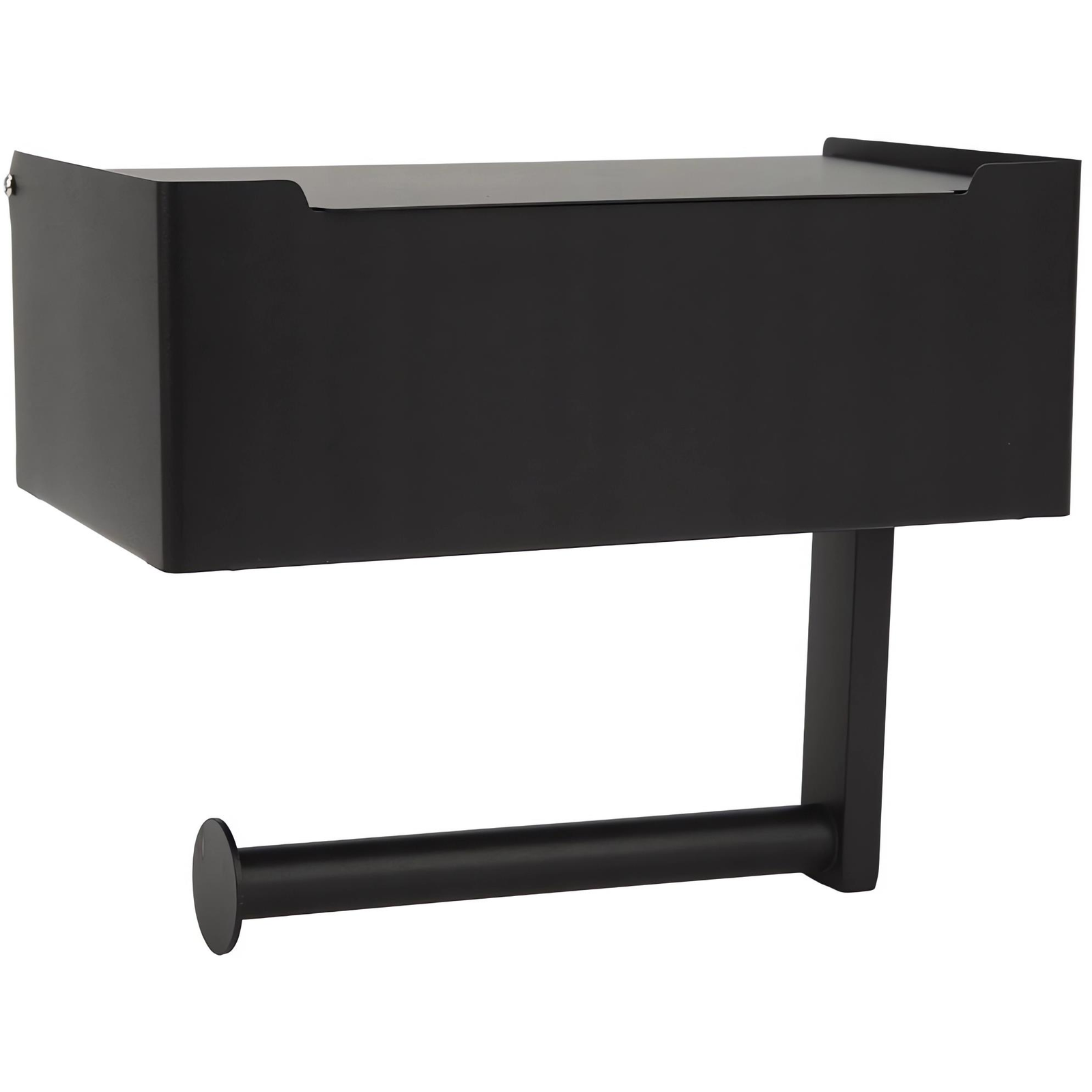 Verk 27242 Toilet paper holder with shelf, black (27242)