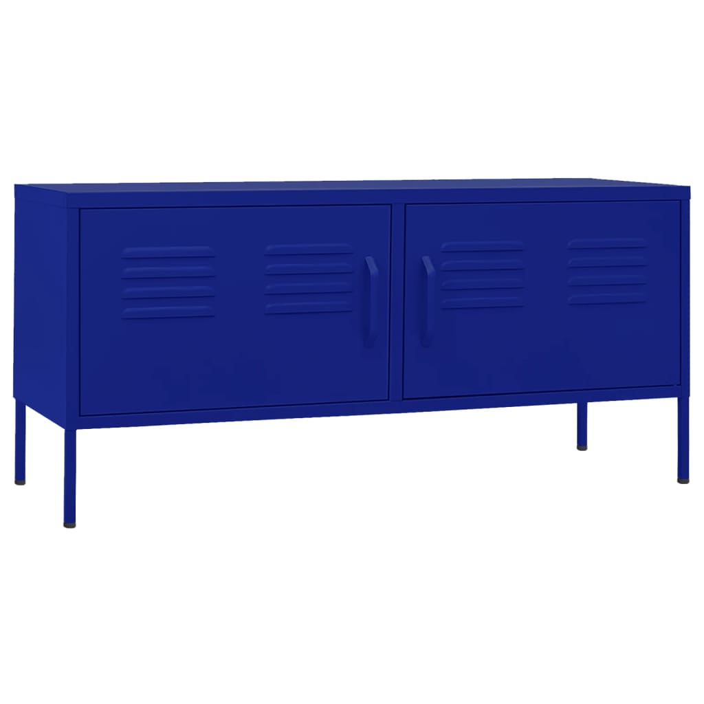 tengerészkék acél TV-szekrény 105 x 35 x 50 cm (336226)
