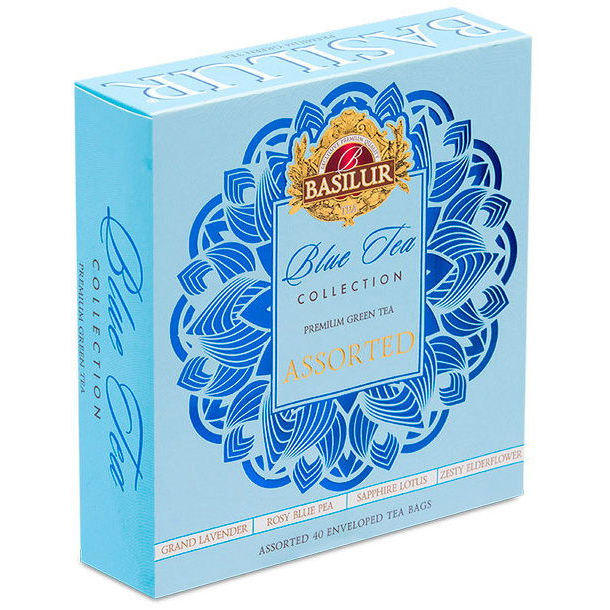 BASILUR gift Blue Tea Assorted, csomagolt 40 darab (4792252948426)