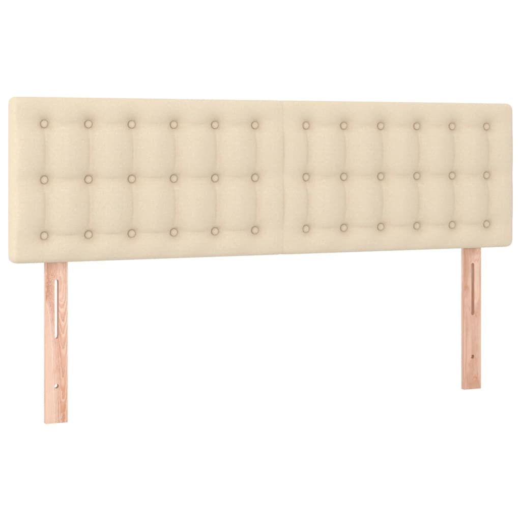 2 db krémszínű szövet fejtámla 72 x 5 x 78/88 cm (346461)