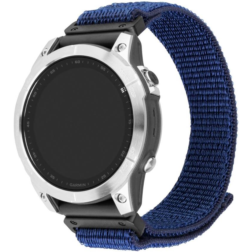 FIXED Nylon Sporty Strap Garmin QuickFit 22mm - sötétkék (FIXNST2-QF22MM-DBL)