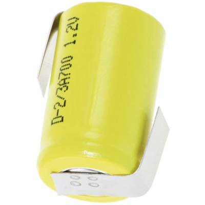 Forrasztható 2/3 A akku NiCd 1,2V 670 mAh, forrfüles, Maxcel 125907 (D-2/3A700)