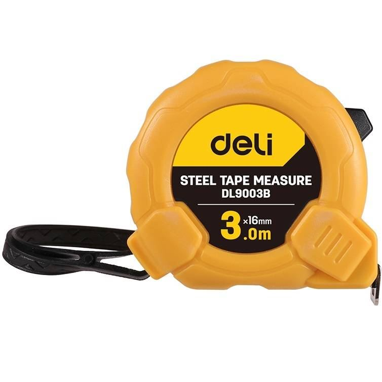 Deli Tools mérőszalag 3m / 16mm sárga (EDL9003B) (EDL9003B)