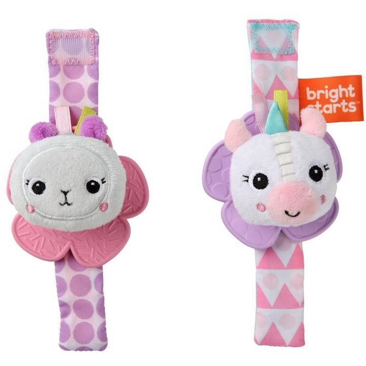 Bright Starts Kézi csörgő rágókával 2 db egyszarvú/láma 0 m+ (074451123304)