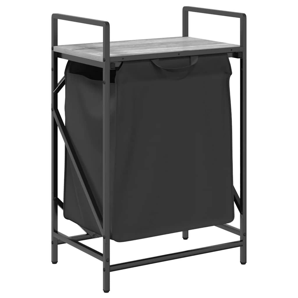 szürke sonoma mosodai kosár 1 rekeszes polccal (859073)