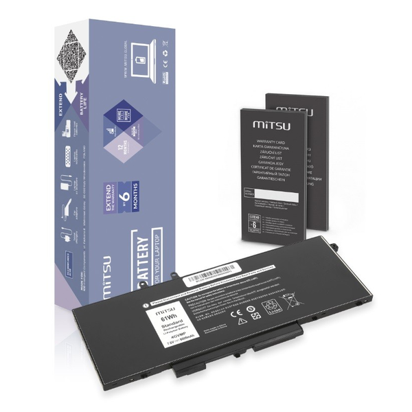 Mirsu Dell Latitude 5400 / 5500 / 5510 Laptop akkumulátor 61Wh