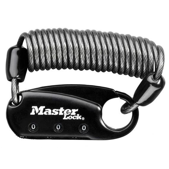 Master Lock 1551EURDBLK karabiner felhúzható kábellel (1551EURDBLK)