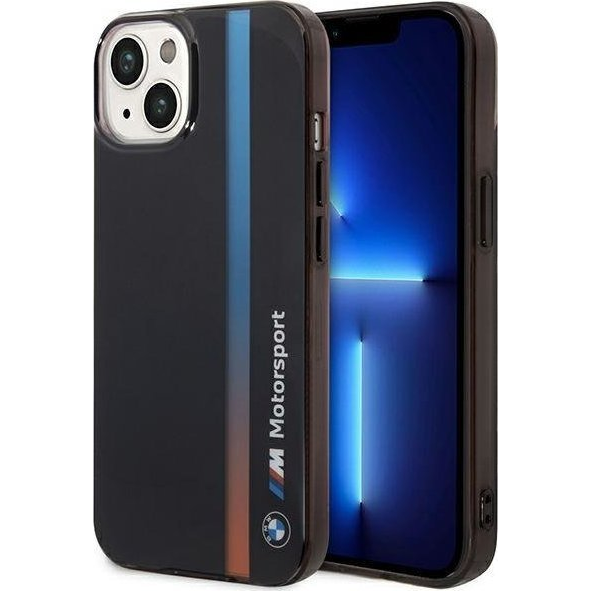 Bmw Motosport Iml Apple iPhone 13 / 14 /15 Hátlapvédő TPU Tok Fekete (BMW444)