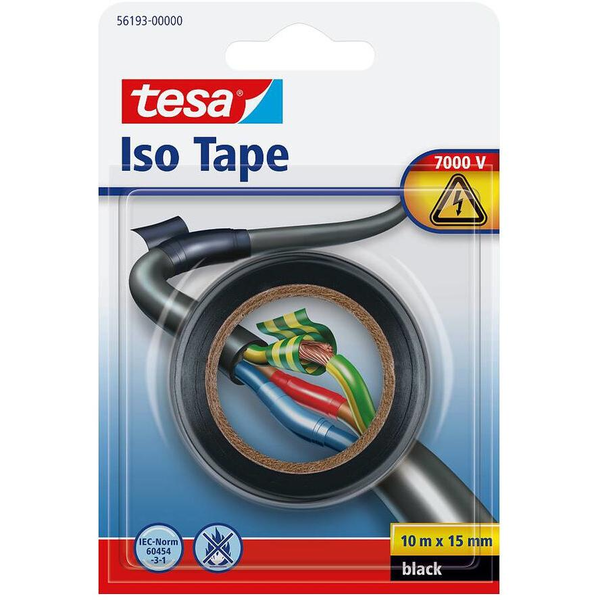 tesa Isolierband 10m 15mm schwarz Blister