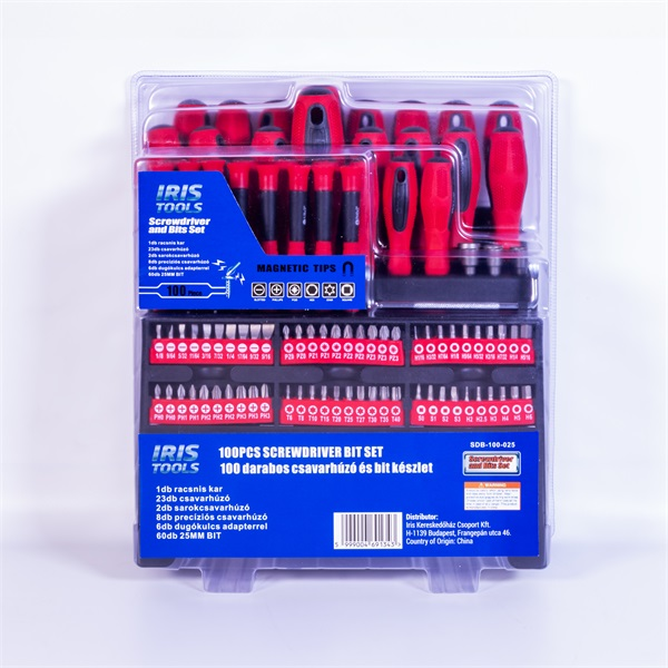 Iris Tools SDB-100-025 Csavarhúzó készlet (100 db / csomag) (SDB-100-025)