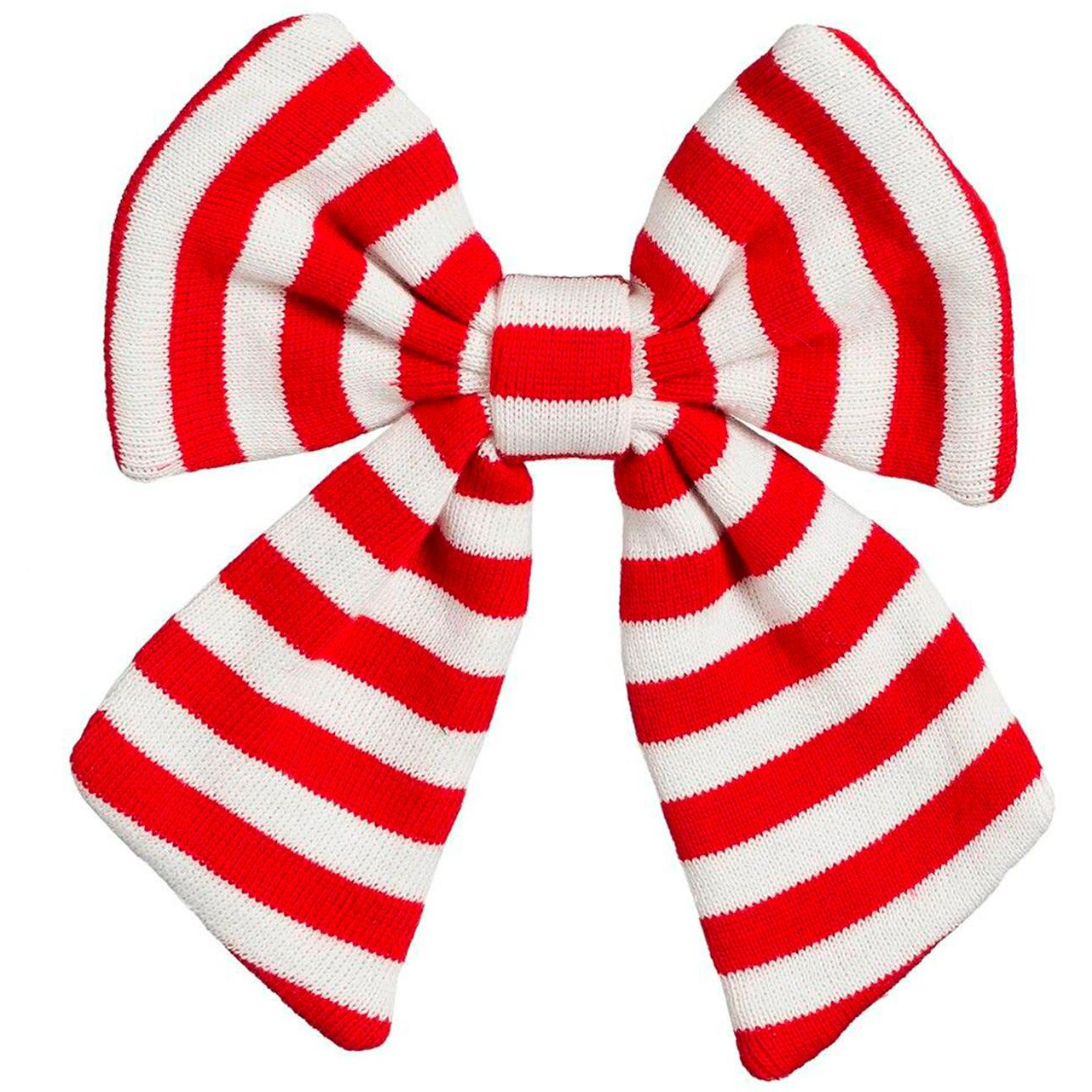 LAALU Ajándék masni, piros-fehér csíkos, 20 cm (LAU-6189)