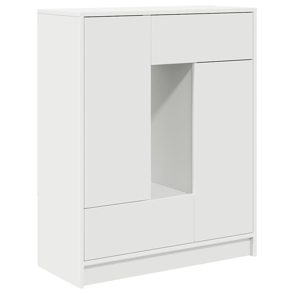 fehér komód fiókokkal és ajtókkal 73x31x90 cm