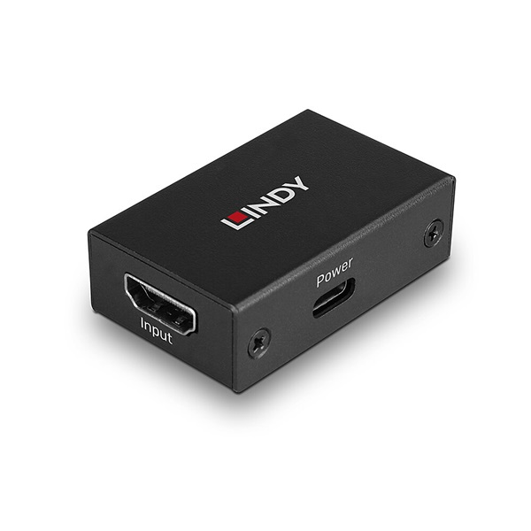 Lindy 38391 audio/video extender AV-repeater Zwart