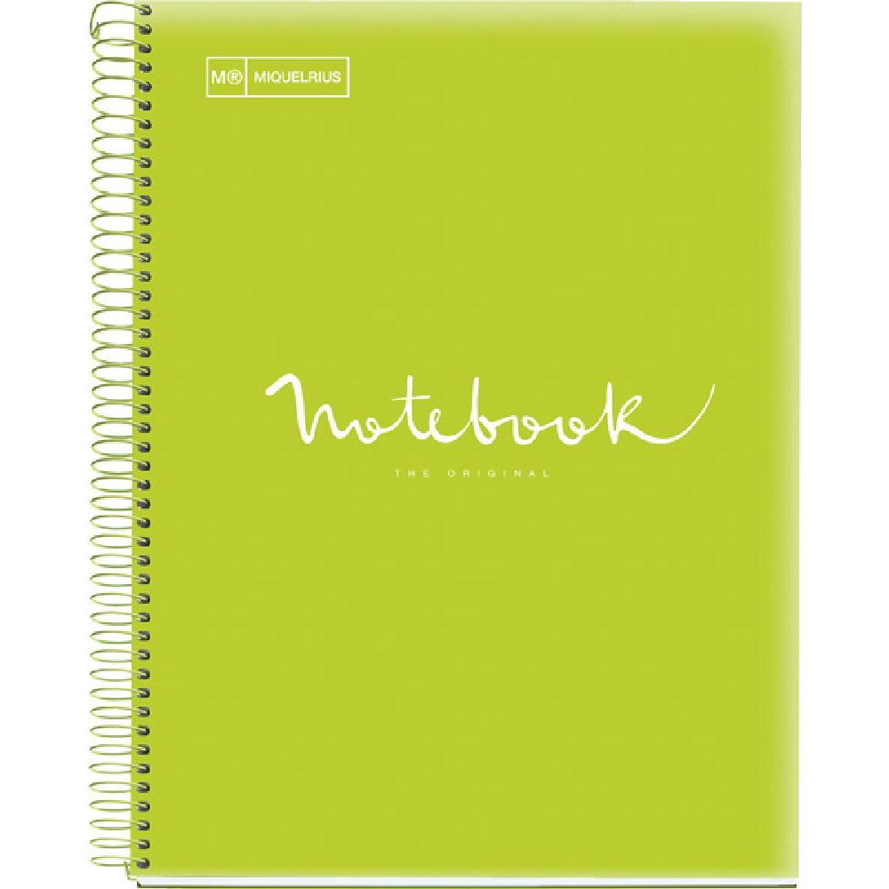Miquelrius Emotions 5x24 lapos A4 vonalas spirálfüzet - Lime (A152381322)