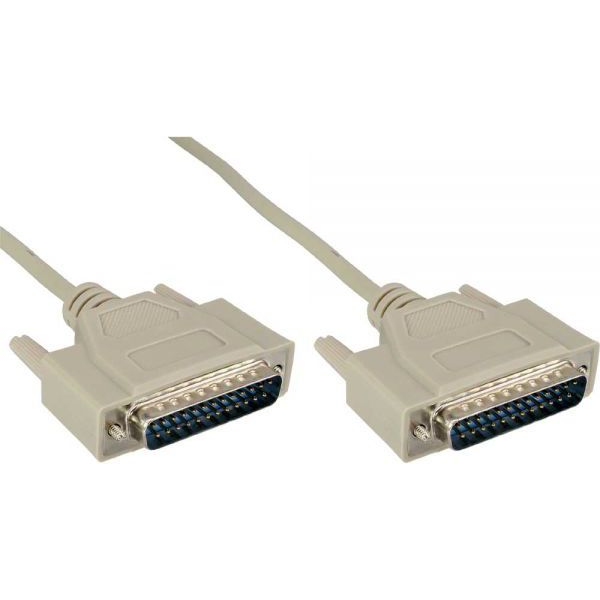 InLine 11112M serielkabel Beige 2 m DB25M