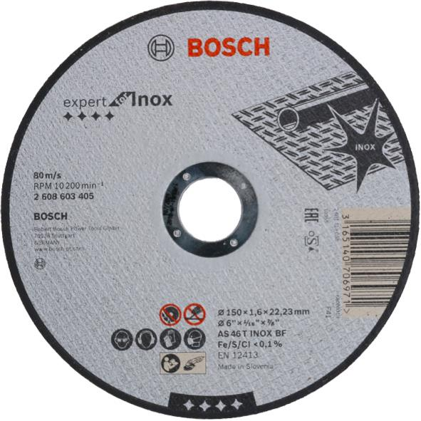 BOSCH 2608603405 Expert Inox AS 46 T INOX BF egyenes vágótárcsa 150 mm, 1,6 mm (2.608.603.405)