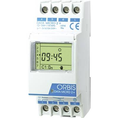 ORBIS Zeitschalttechnik DATA MICRO-2 + 230 V Kalapsínes időkapcsoló óra Digitális 250 V/AC (OB171912N)
