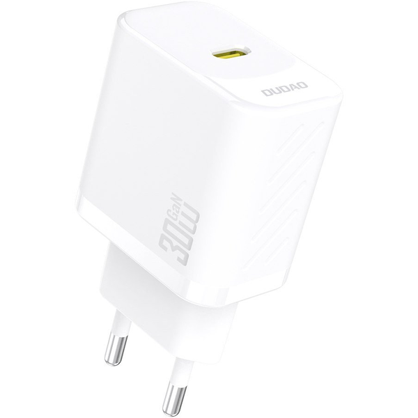 Szybka ładowarka sieciowa 30W PD GaN USB-C - biała DUDAO