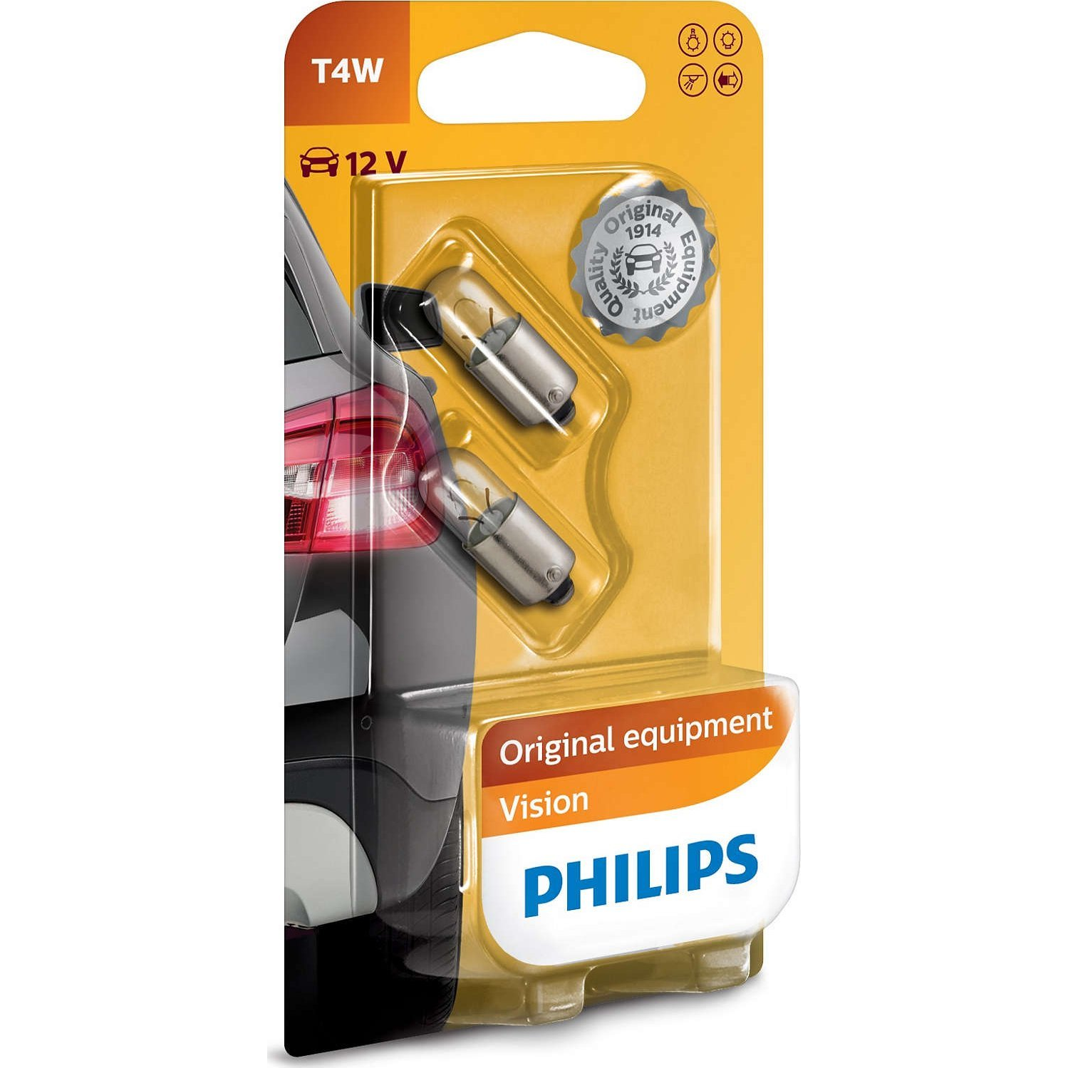 Philips Vision 12929B2 autós izzó T4W 4 W (PH12929B2)