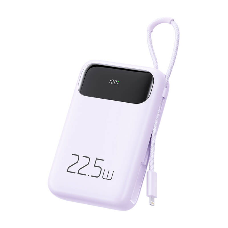 Mcdodo MC-3253 Powerbank integrált kábellel Lightning / 10000mAh 22,5W - Lila (MC-3255)