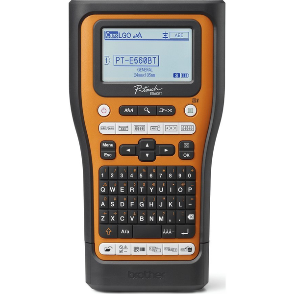 Brother PT-E560BTSP принтер за етикети Термичен трансфер 180 x 180 DPI 30 мм/сек Жична и безжична HSE/TZe Bluetooth QWERTY